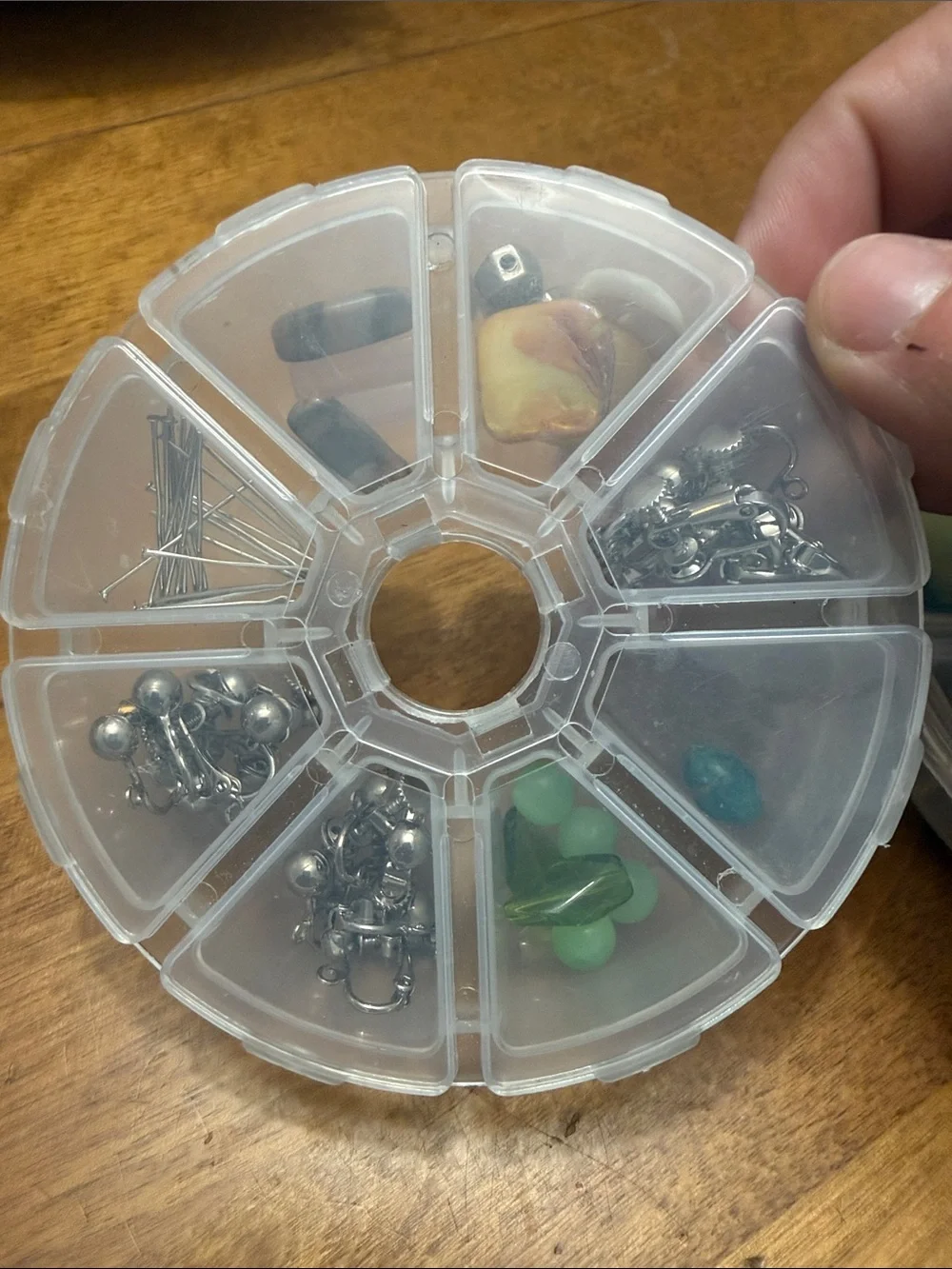 2 Round Jewelry Organizers with Mystery Jewelry